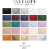 Variety of envelope color options for customized cards