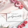 Classic “Will you be my godparents?” proposal card in elegant script on white cardstock, perfect for baptism or baby shower